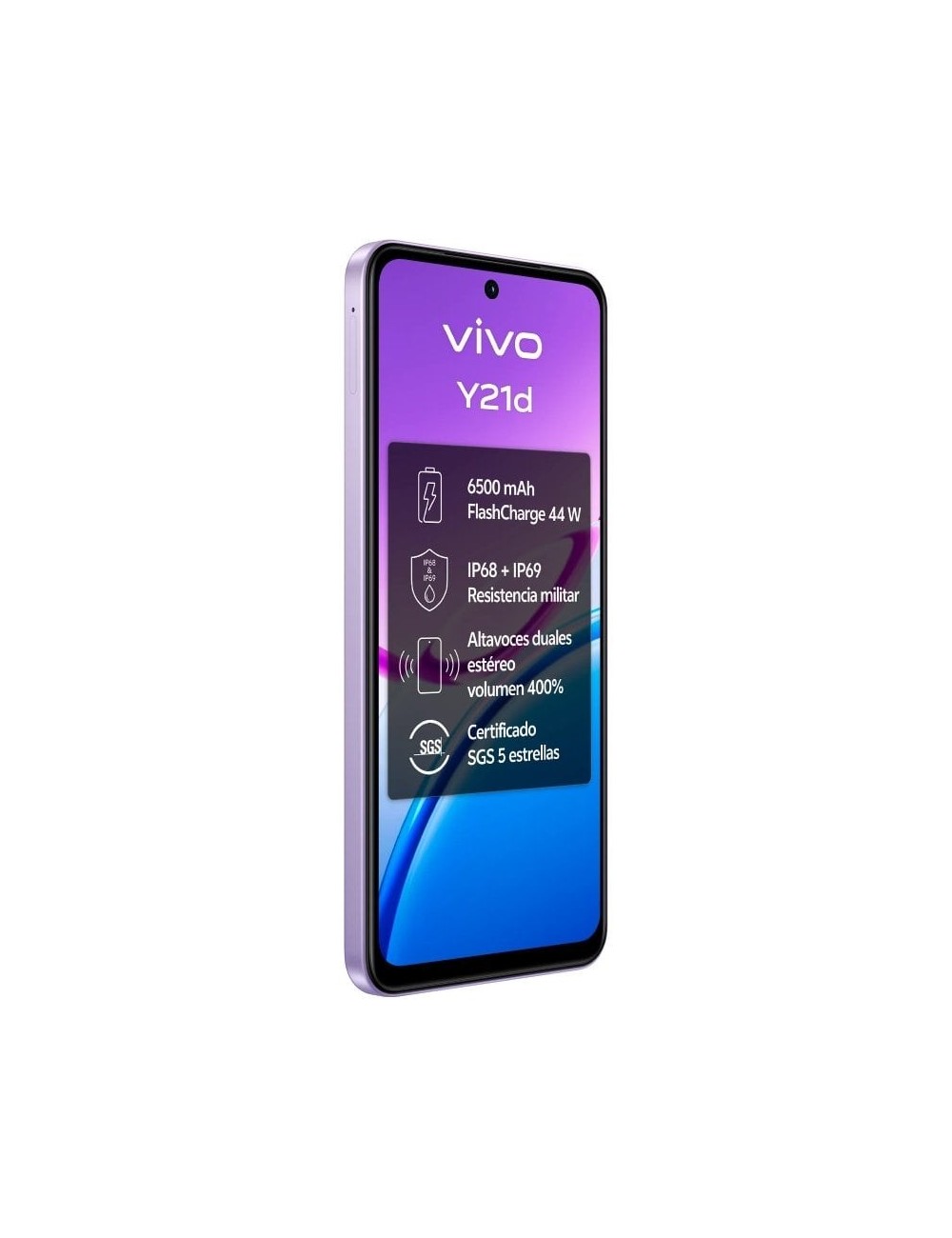 Smartphone Vivo Y21d 4GB/ 128GB/ 6.68'/ Púrpura