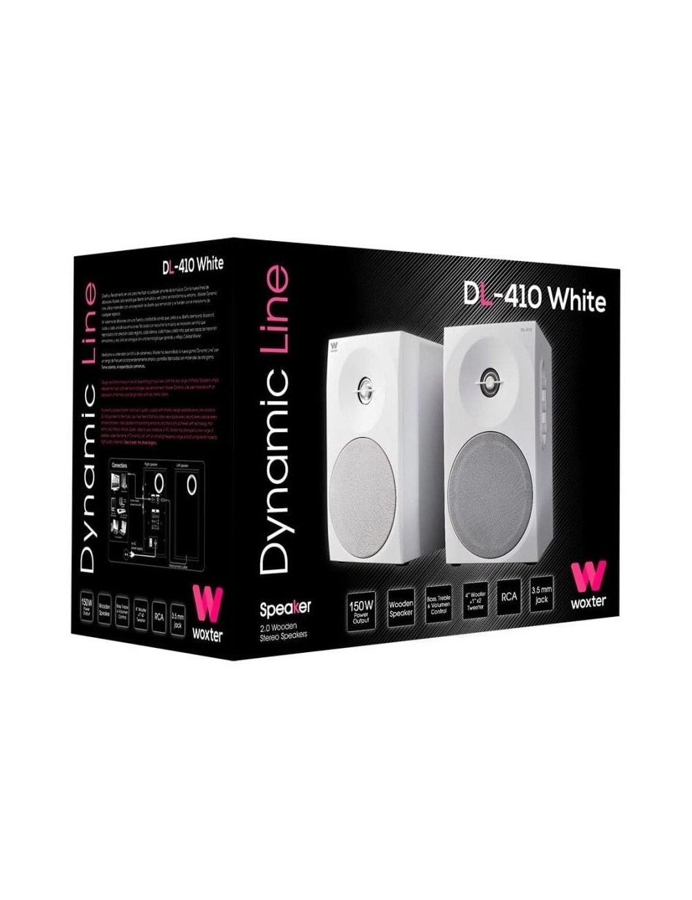 Altavoces Woxter Dynamic Line DL-410/ 150W/ 2.0/ Blanco