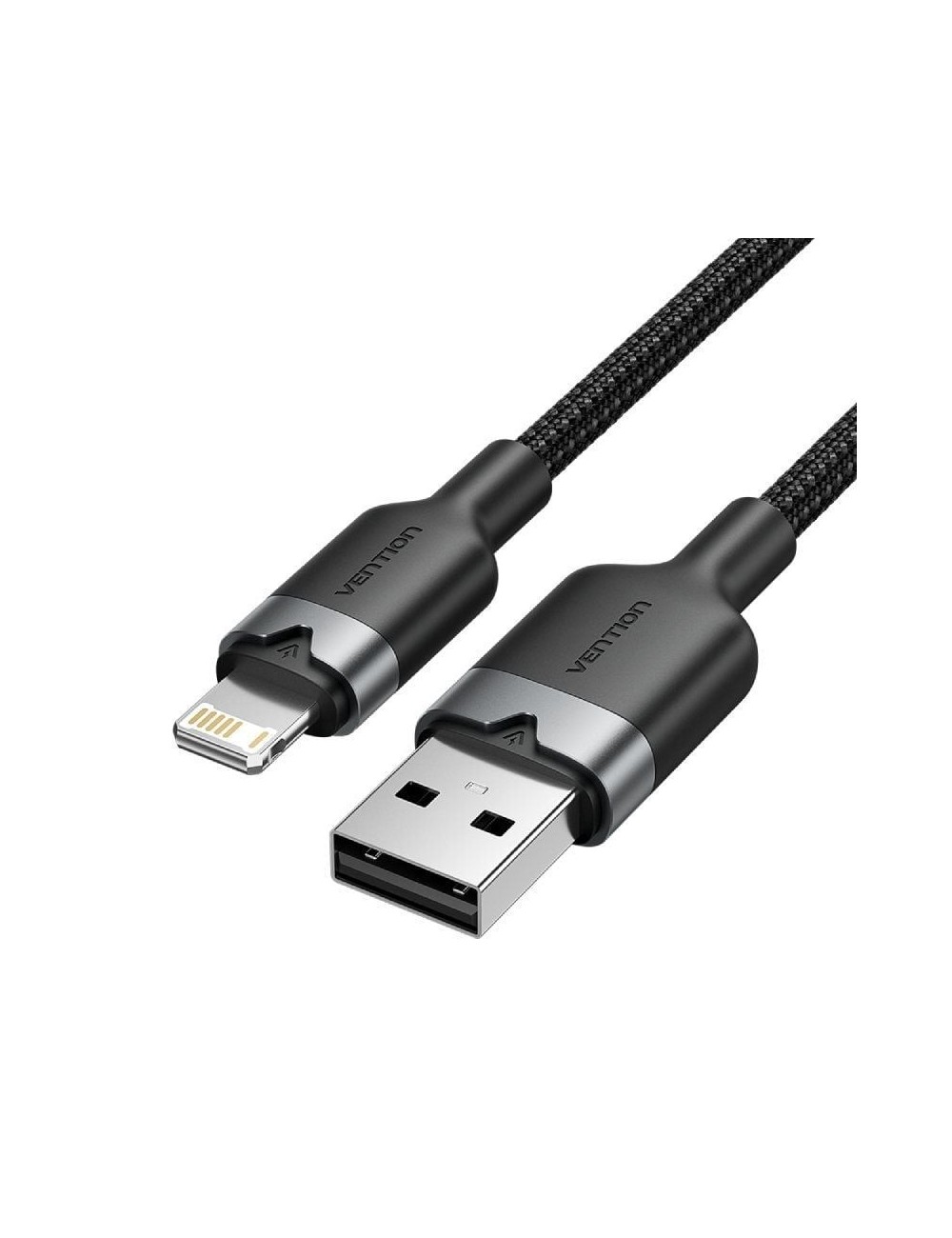Cable USB Lightning Vention LANBH/ USB Macho - Lightning Macho/ 480Mbps/ 2m/ Negro