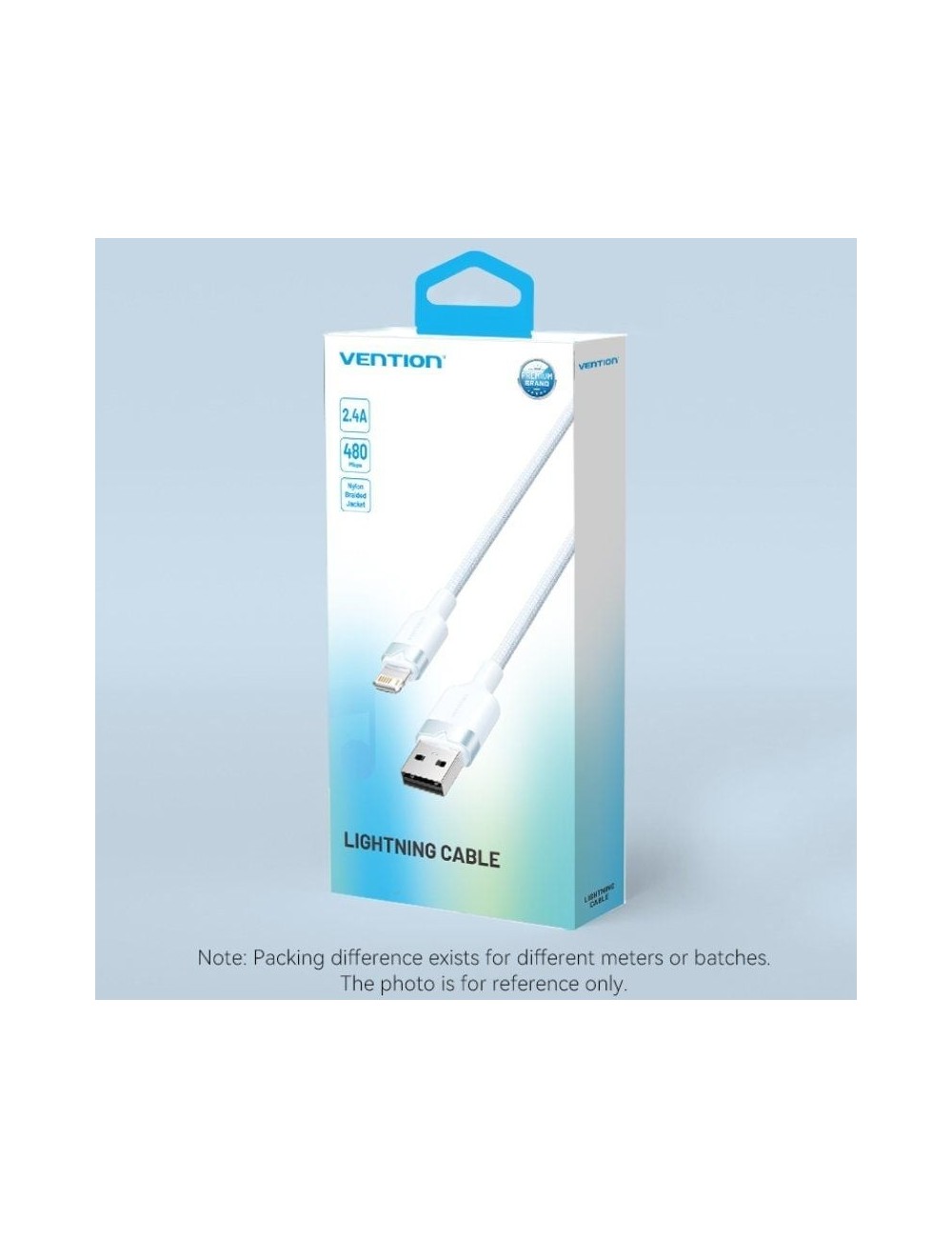 Cable USB Lightning Vention LANBH/ USB Macho - Lightning Macho/ 480Mbps/ 2m/ Negro