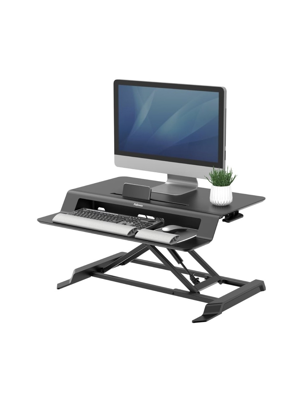 Soporte de Sobremesa Elevable Fellowes Sit-Stand Lotus LT/ hasta 17kg/ Negro