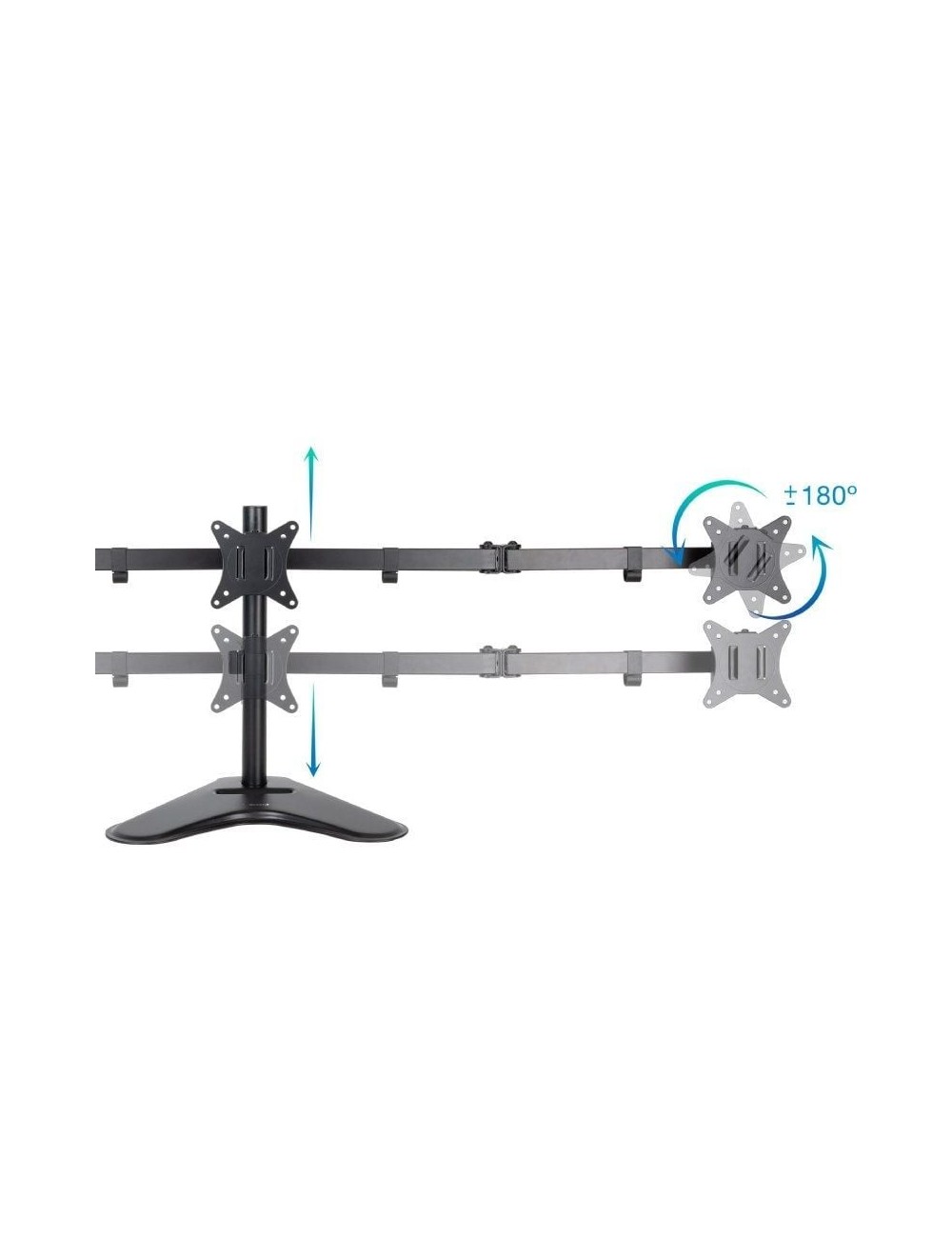 Soporte de Sobremesa para 3 Monitores TooQ DB1704TN-B/ Giratorio/ Inclinable/ hasta 7kg
