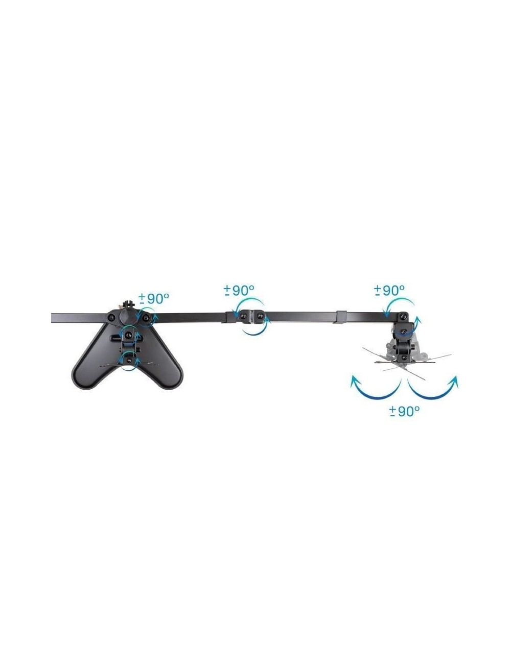 Soporte de Sobremesa para 3 Monitores TooQ DB1704TN-B/ Giratorio/ Inclinable/ hasta 7kg