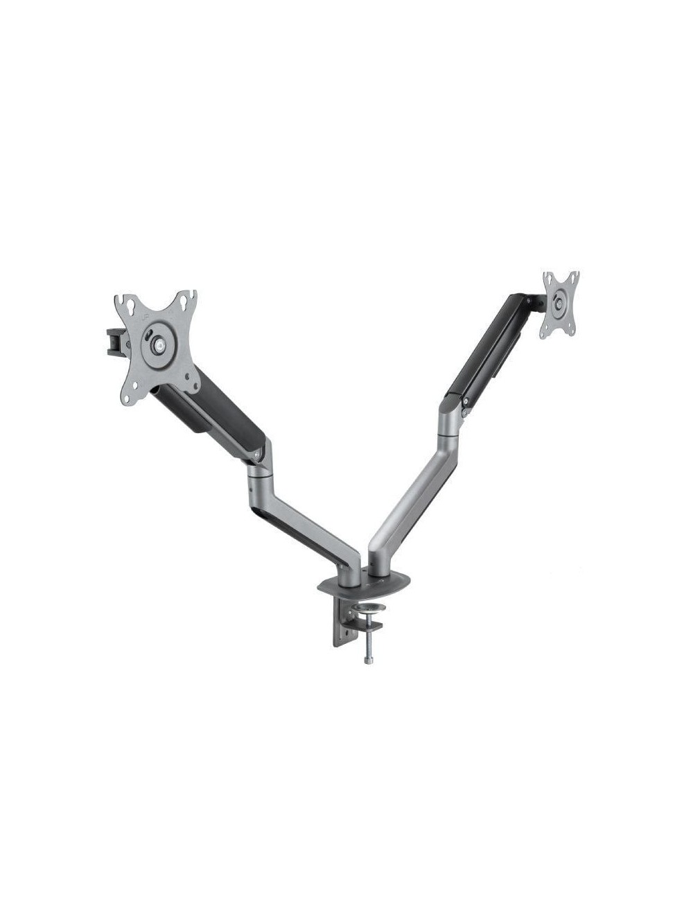 Soporte de Mesa para 2 Monitores TooQ DB4132TNR-G/ Giratorio/ Inclinable/ hasta 9kg