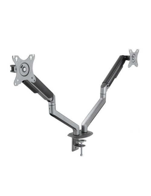 Soporte de Mesa para 2 Monitores TooQ DB4132TNR-G/ Giratorio/ Inclinable/ hasta 9kg