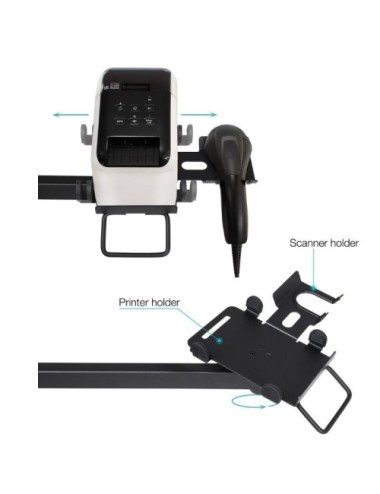 Soporte de Mesa para TPV 2 Monitores TooQ TQPM0003/ Giratorio/ Inclinable/ Rotatorio/ hasta 9kg