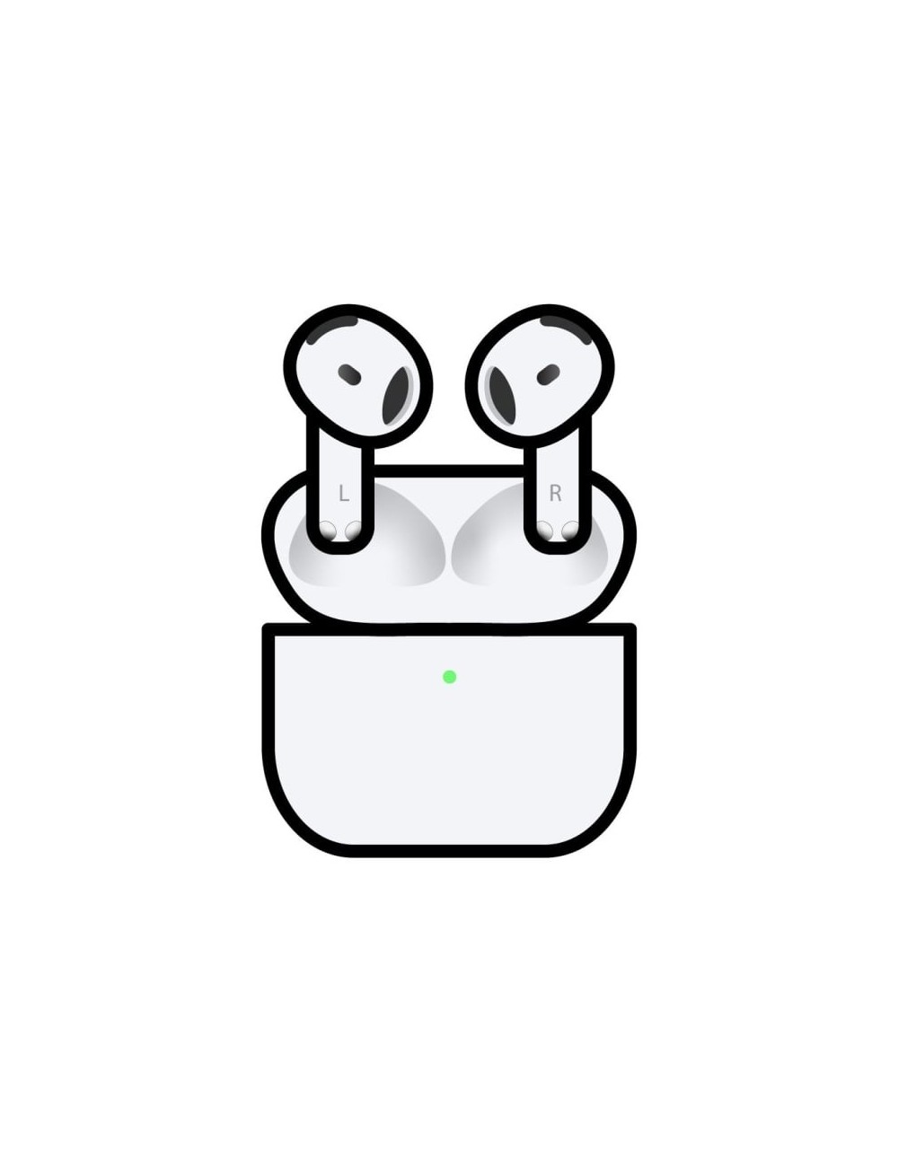 Auriculares Bluetooth Apple Airpods 5/ Estuche de Carga Inalambrica