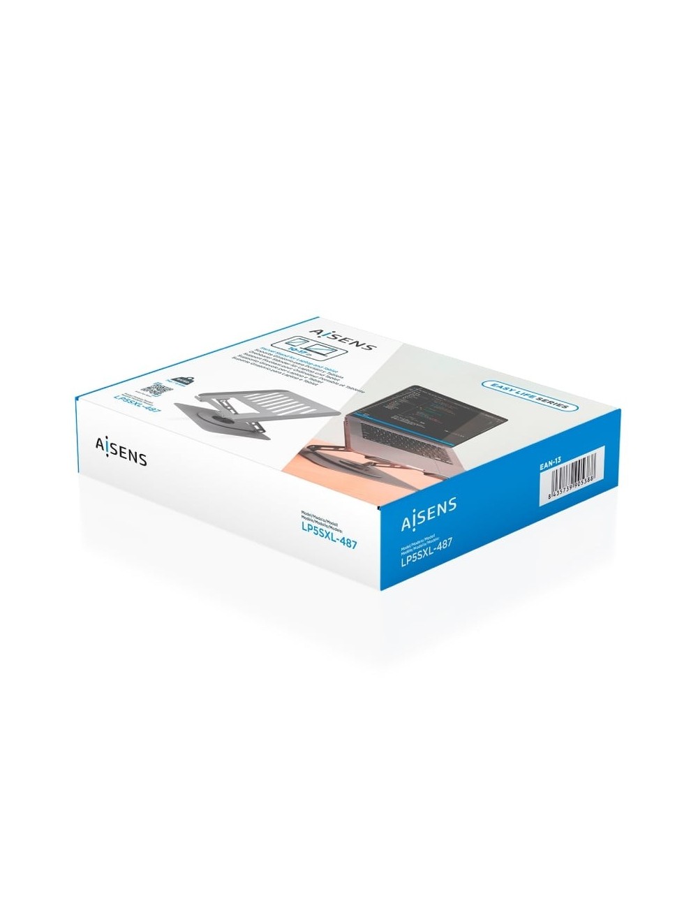 Soporte de Sobremesa Aisens LP5SXL-487 para Portátil de 10-17'/ hasta 3kg