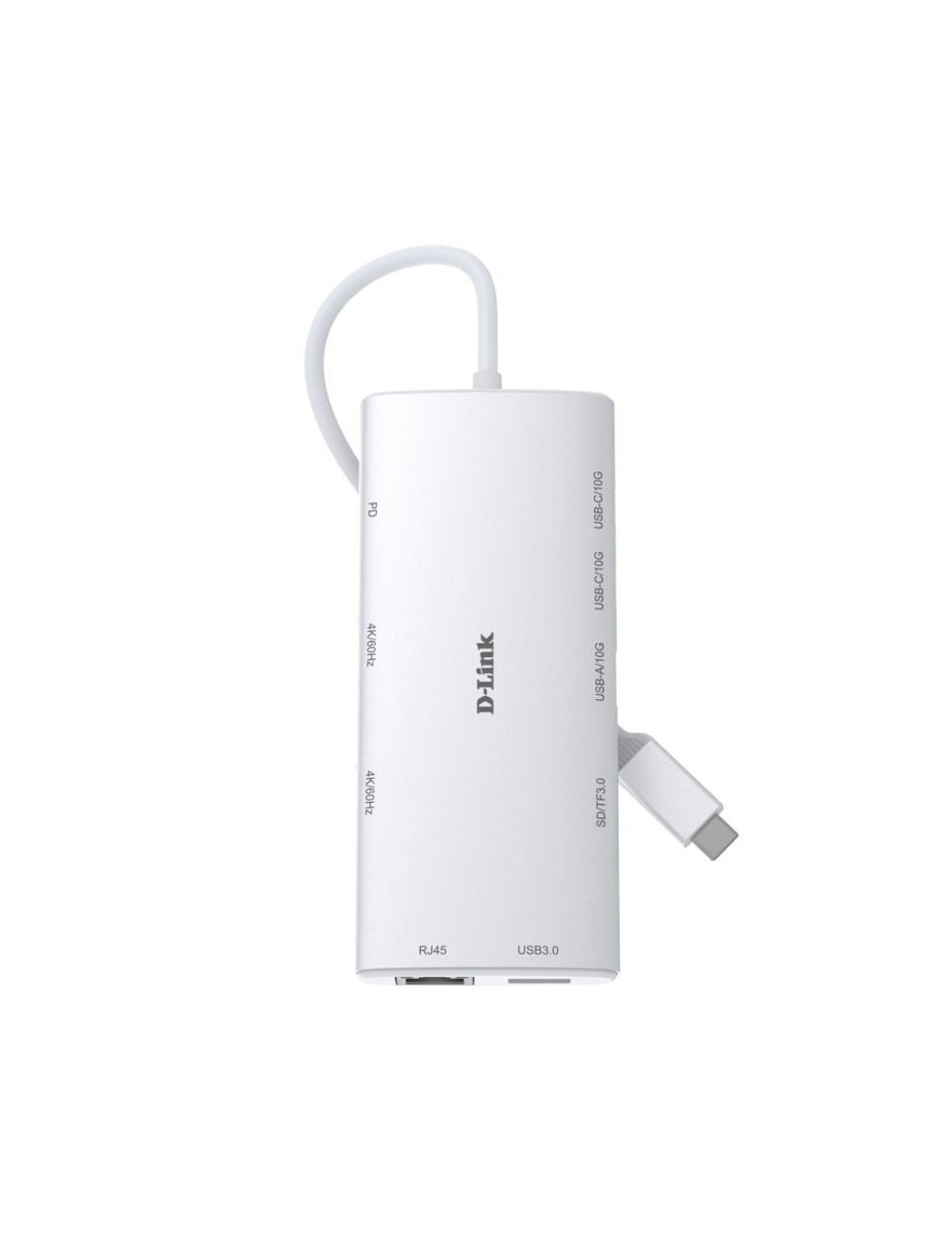 Docking USB Tipo-C D-Link DUP-A01/ 1xUSB/ 2xUSB Tipo-C/ 2xHDMI 4K/ 1xRJ45/ 1xLector de Tarjetas/ 1xUSB Tipo-C PD/ Blanco