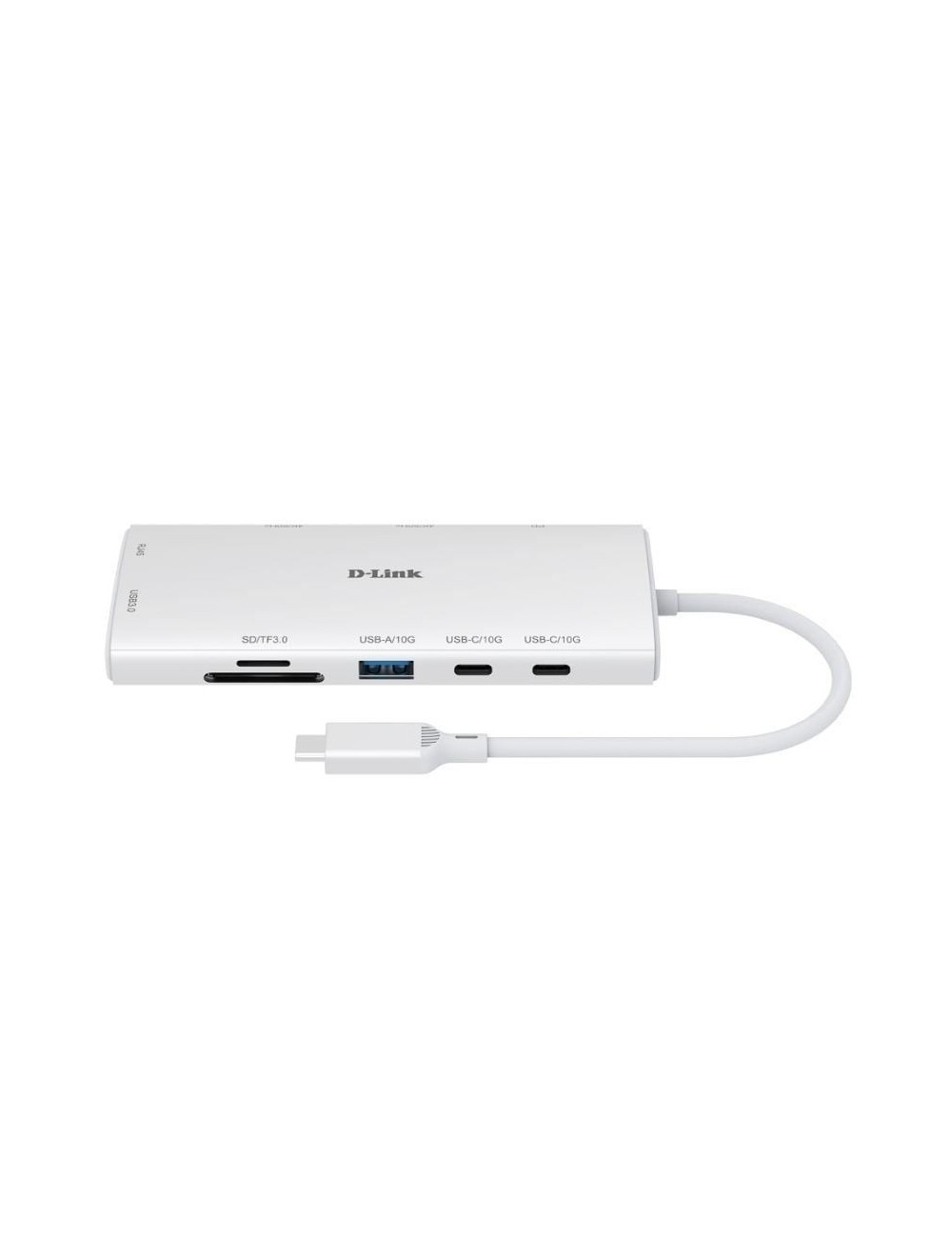 Docking USB Tipo-C D-Link DUP-A01/ 1xUSB/ 2xUSB Tipo-C/ 2xHDMI 4K/ 1xRJ45/ 1xLector de Tarjetas/ 1xUSB Tipo-C PD/ Blanco