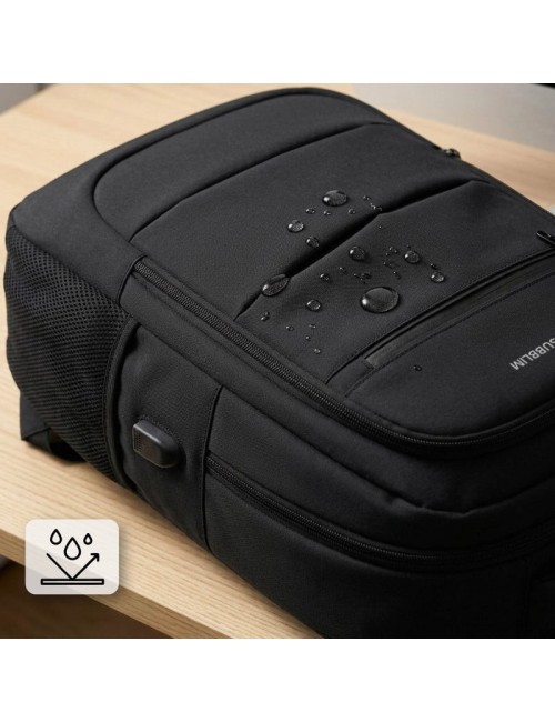 Mochila Subblim City Plus 26L Backpack para Portátiles hasta 16'/ Puerto USB/ Repelente al agua/ Reflectante/ Cinta para Trolley