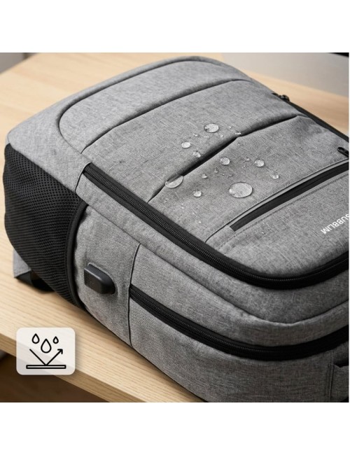 Mochila Subblim City Plus 26L Backpack para Portátiles hasta 16'/ Puerto USB/ Repelente al agua/ Reflectante/ Cinta para Trolley