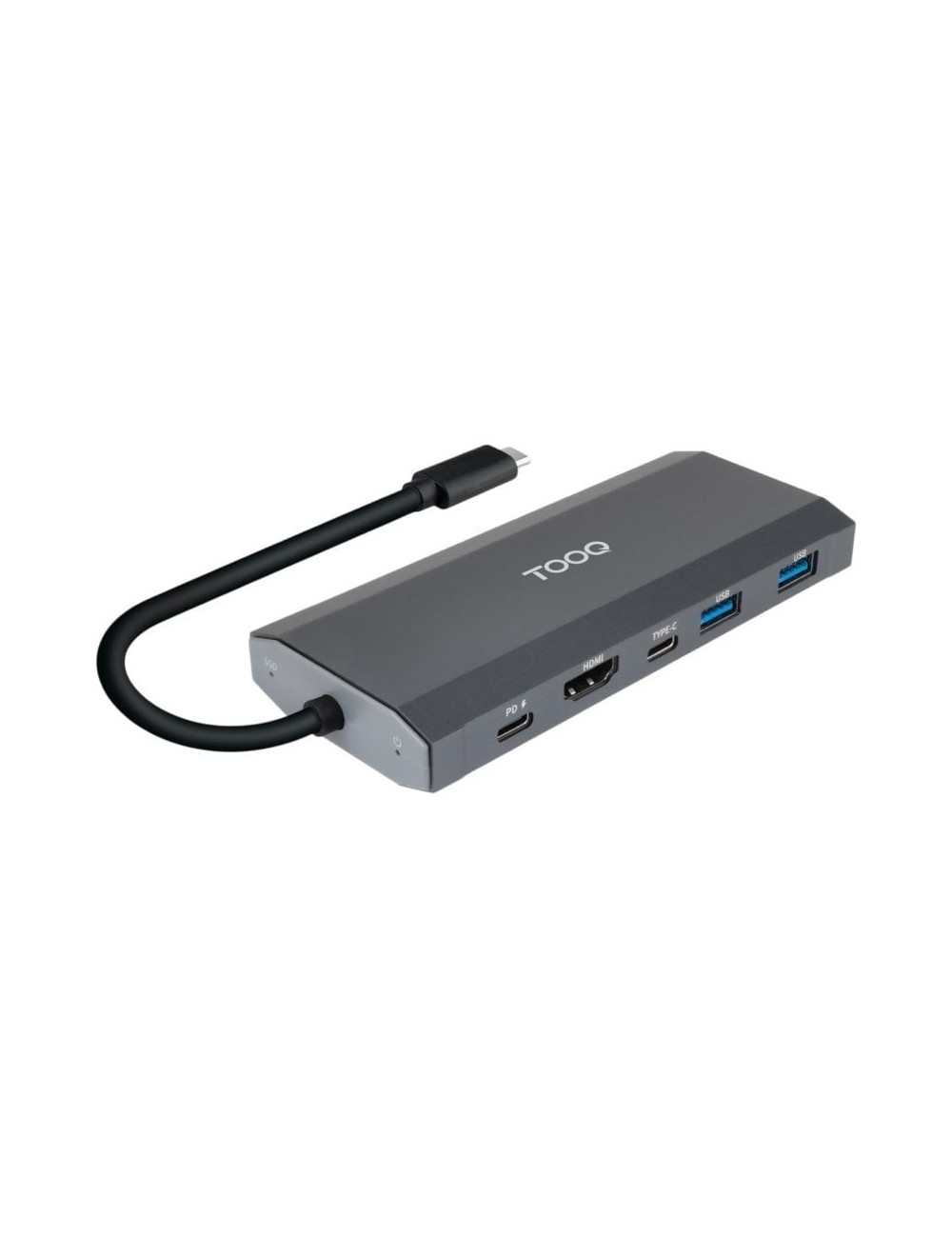 Docking/Caja Externa USB Tipo-C TooQ TQE-2241G/ Ranura SSD M.2/ 1xHDMI/ 2xUSB/ 1xUSB Tipo-C/ 1xLector Tarjetas/ 1xUSB Tipo-C PD