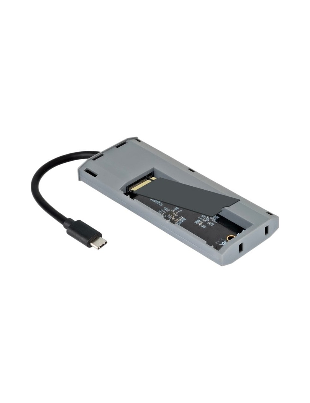 Docking/Caja Externa USB Tipo-C TooQ TQE-2241G/ Ranura SSD M.2/ 1xHDMI/ 2xUSB/ 1xUSB Tipo-C/ 1xLector Tarjetas/ 1xUSB Tipo-C PD