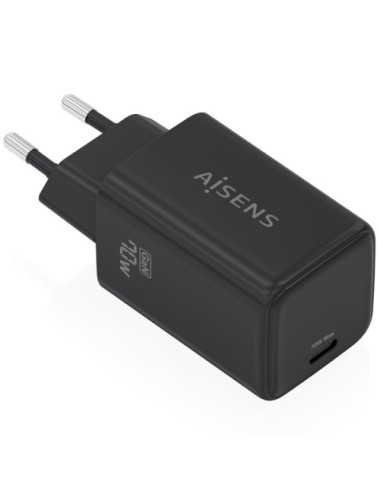 Cargador de Pared GaN Aisens ASCH-70W1P089-BK/ 1xUSB Tipo-C/ 70W