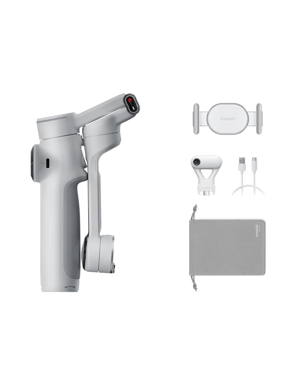 Gimbal palo selfie Insta360 Flow 2 Pro Pack Gimbal con IA/ Gris