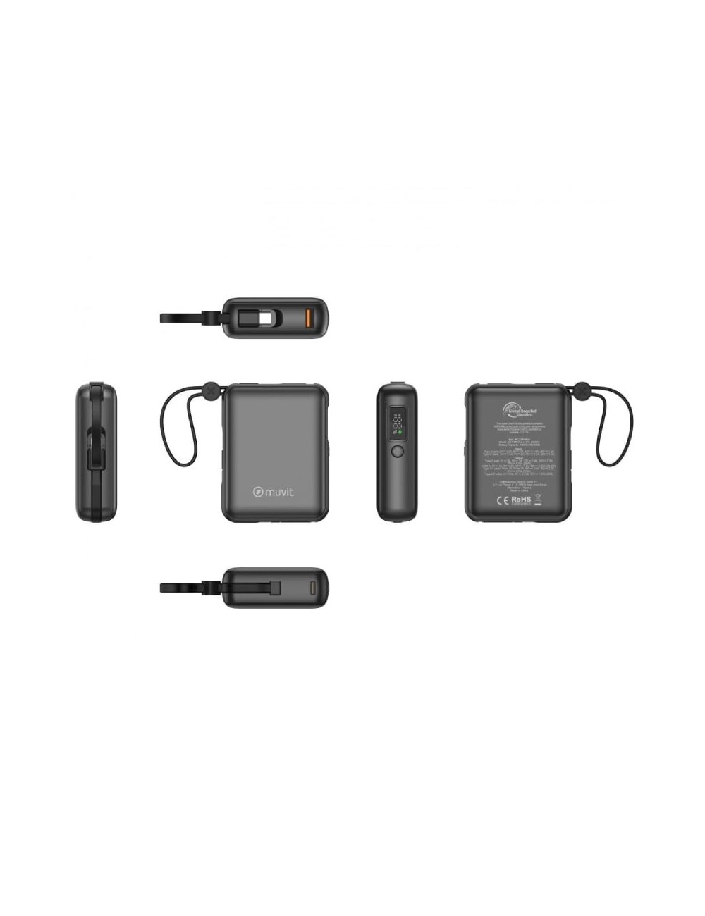 Powerbank 10000mAh Muvit For Change MCCHP0014/ 35W/ Negra