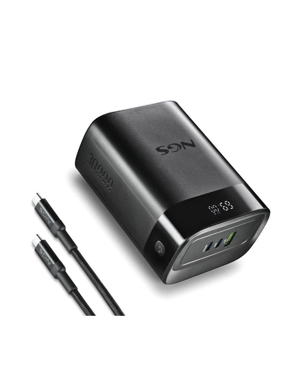 Powerbank 30000mAh NGS TWIX30/ 140W/ Compatible con Portátiles/ Negra