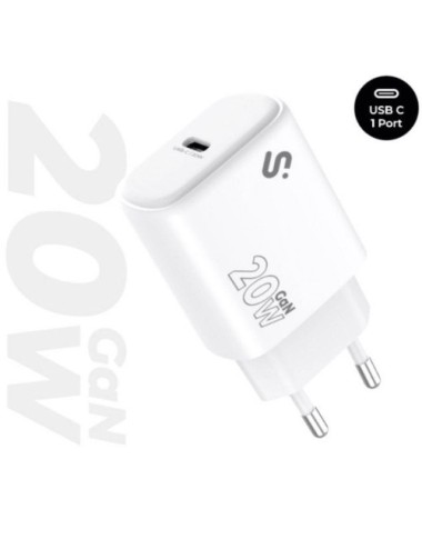 Cargador de Pared GaN Subblim 20W Charger USB C/ 1xUSB Tipo-C/ 20W