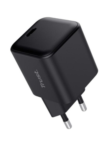 Cargador de Pared GaN Trust Maxo 65W Ultrareducido/ 1xUSB Tipo-C/ Incluye Cable USB Tipo-C/ 65W