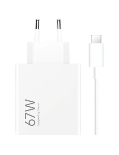 Cargador de Pared Xiaomi 67W HyperCharge Combo (Type-A)/ 1xUSB + Cable USB Tipo-C/ 67W