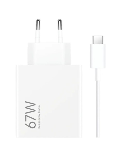 Cargador de Pared Xiaomi 67W HyperCharge Combo (Type-A)/ 1xUSB + Cable USB Tipo-C/ 67W