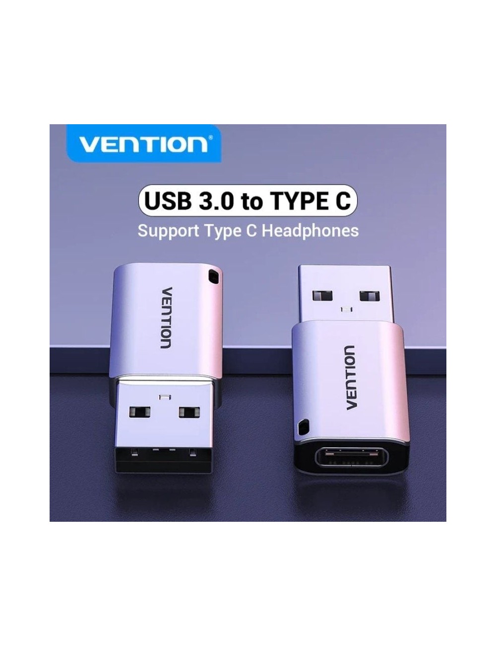 Adaptador USB 3.0 Vention CDPH0/ USB Macho - USB Tipo-C Hembra