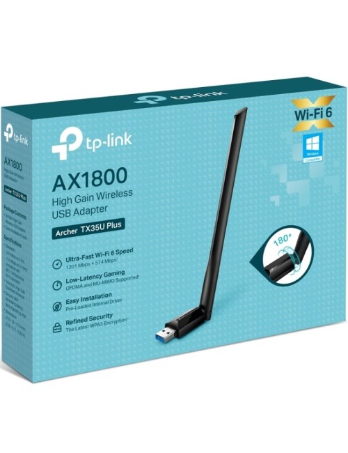Adaptador USB - WiFi TP-Link Archer TX35U Plus/ 1800Mbps