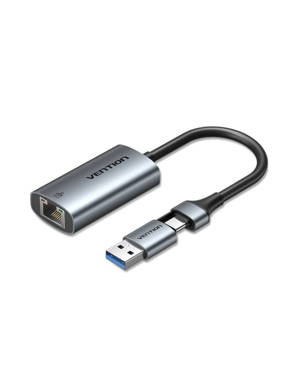 Adaptador USB/USB Tipo-C - RJ45 Vention CFQHB/ 1000Mbps
