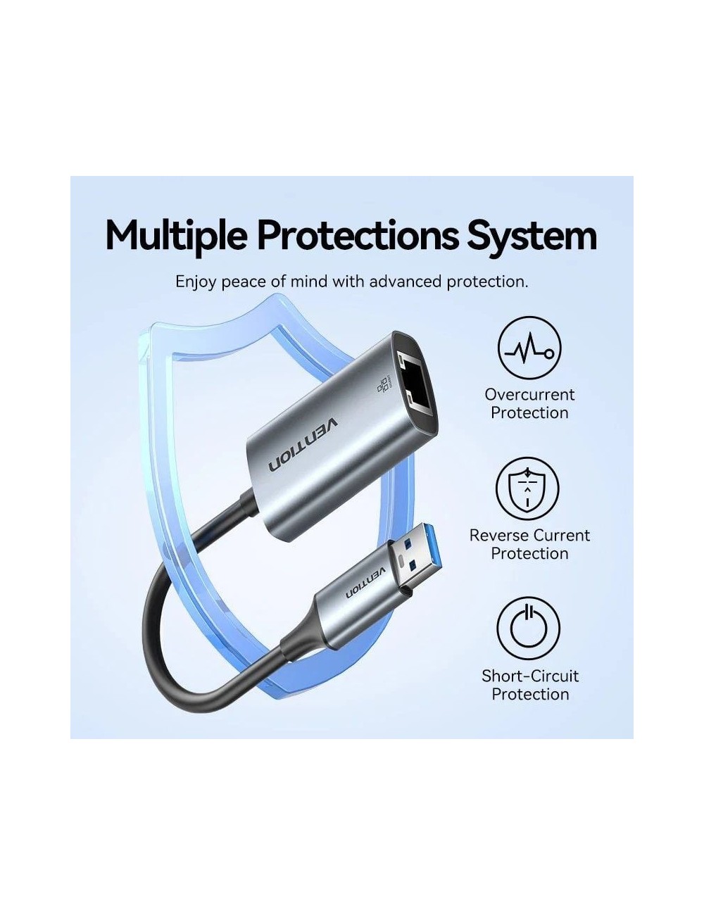 Adaptador USB/USB Tipo-C - RJ45 Vention CFQHB/ 1000Mbps