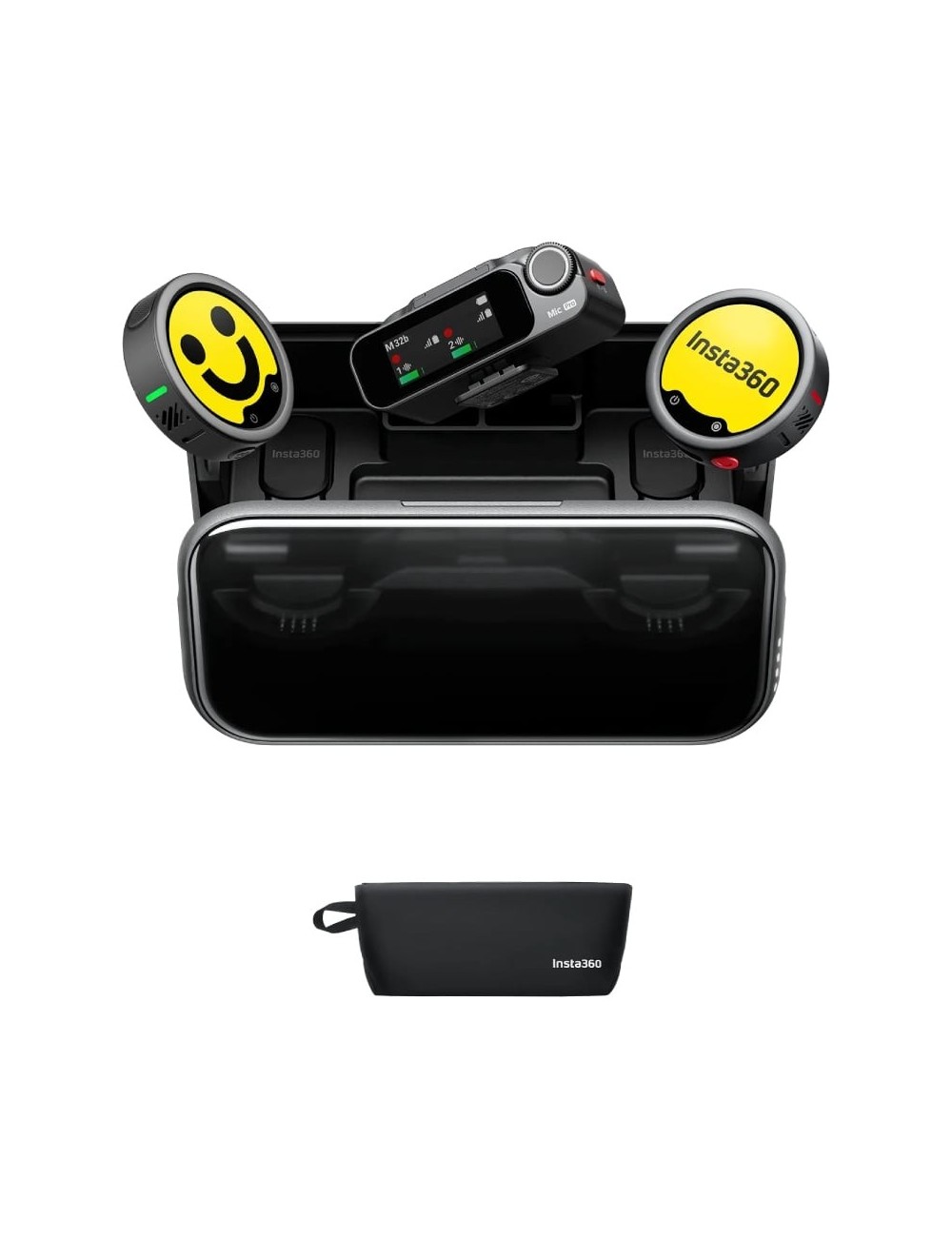 Micrófono Inalámbrico con Clip Insta360 Mic Pro (2 TX + 1 RX)/ USB Tipo-C/ Incluye Receptor/ 2 unidades