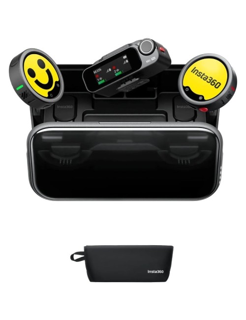Micrófono Inalámbrico con Clip Insta360 Mic Pro (2 TX + 1 RX)/ USB Tipo-C/ Incluye Receptor/ 2 unidades