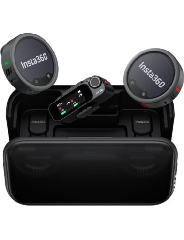 Micrófono Inalámbrico con Clip Insta360 Mic Pro (2 TX + 1 RX)/ USB Tipo-C/ Incluye Receptor/ 2 unidades