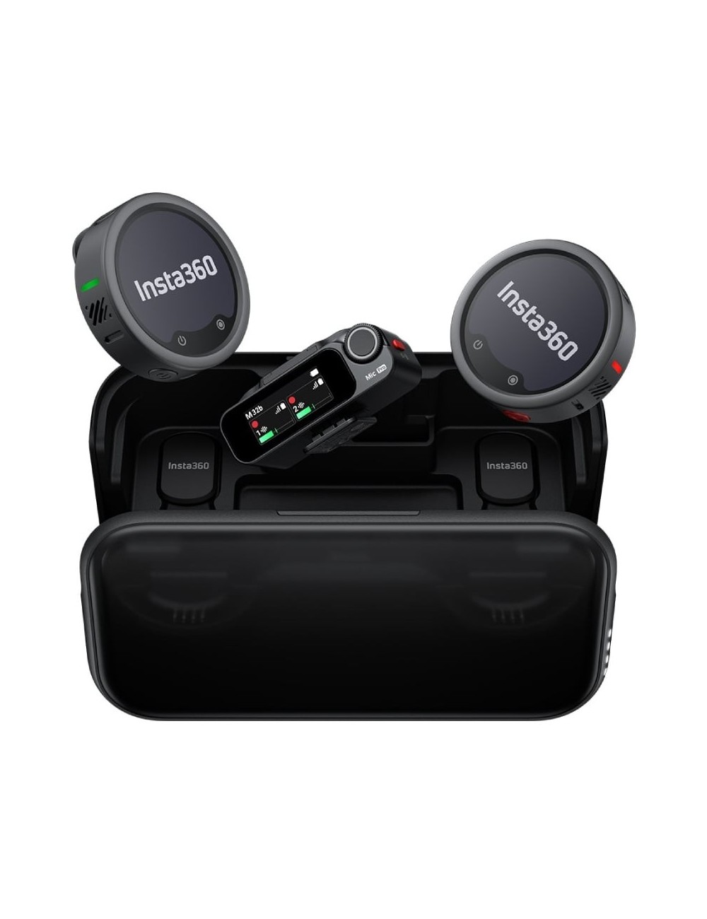 Micrófono Inalámbrico con Clip Insta360 Mic Pro (2 TX + 1 RX)/ USB Tipo-C/ Incluye Receptor/ 2 unidades