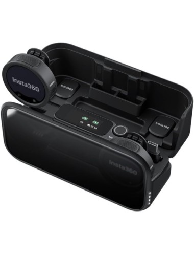 Micrófono Inalámbrico con Clip Insta360 Mic Pro (2 TX + 1 RX)/ USB Tipo-C/ Incluye Receptor/ 2 unidades