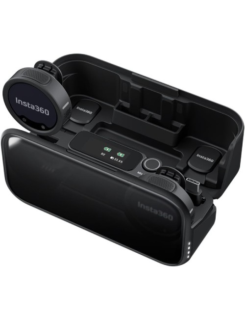 Micrófono Inalámbrico con Clip Insta360 Mic Pro (2 TX + 1 RX)/ USB Tipo-C/ Incluye Receptor/ 2 unidades