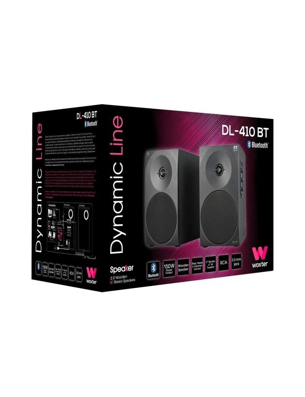 Altavoces con Bluetooth Woxter Dynamic Line DL-410 BT/ 150W/ 2.0