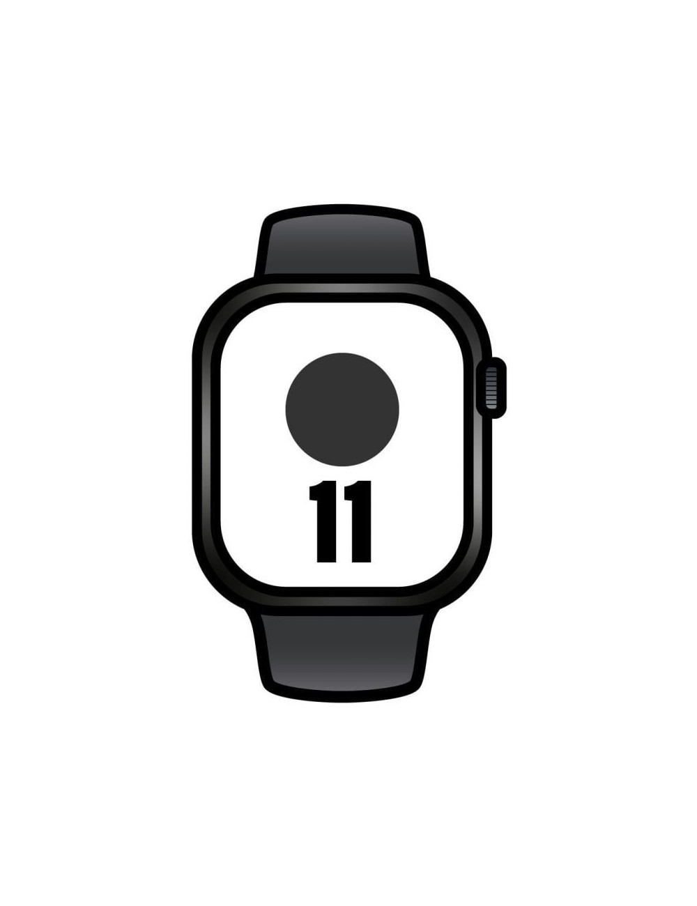 Apple Watch Series 11/ GPS/ Cellular/ 42mm/ Negro Azabache/ Correa Deportiva Negra (S/M)
