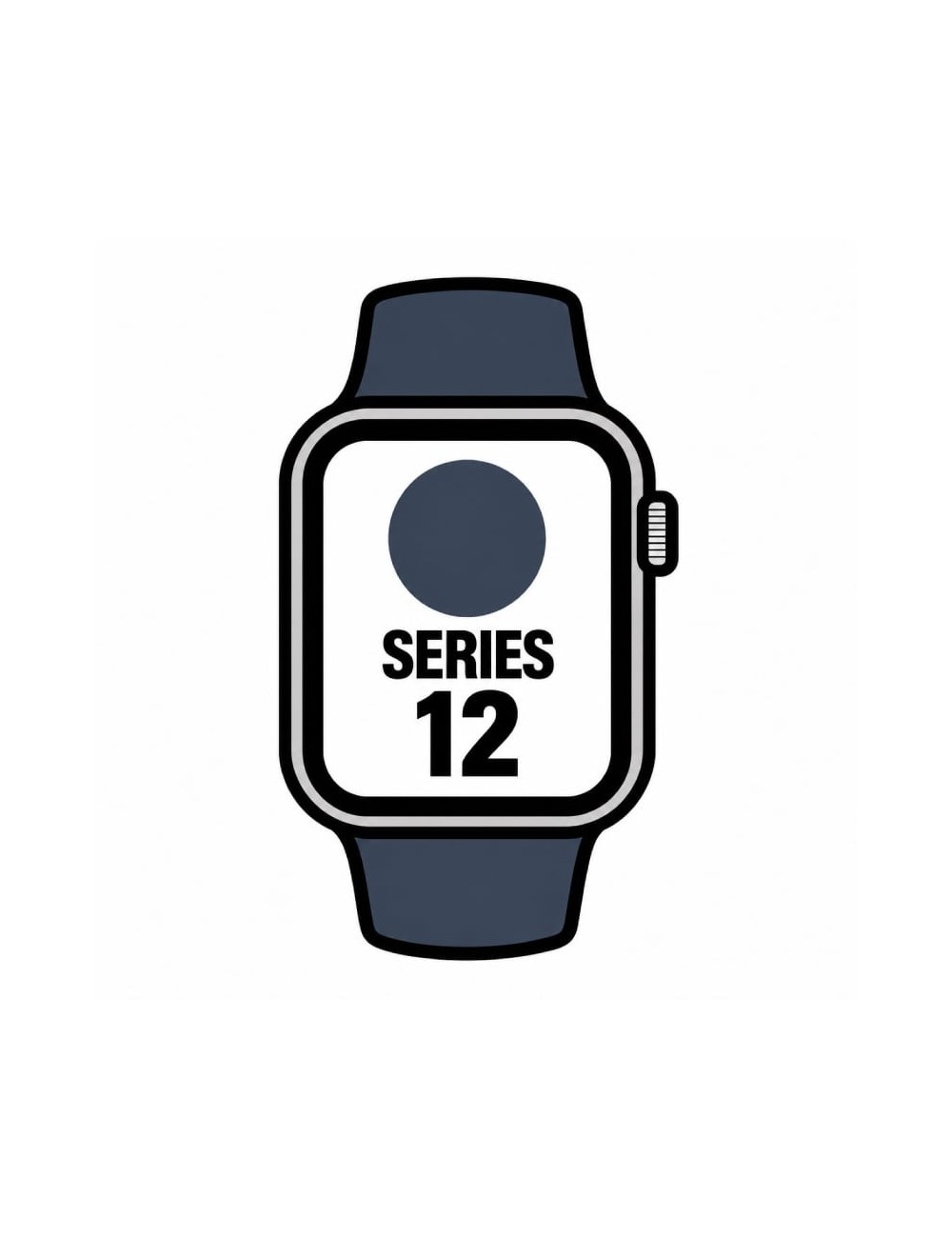 Apple Watch Series 12/ GPS/ 46mm/ Gris Espacial/ Correa Deportiva Azul Marino (M/L)