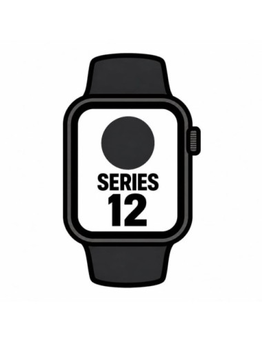 Apple Watch Series 12/ GPS/ Cellular/ 46mm/ Negro/ Correa Deportiva Negra (M/L)