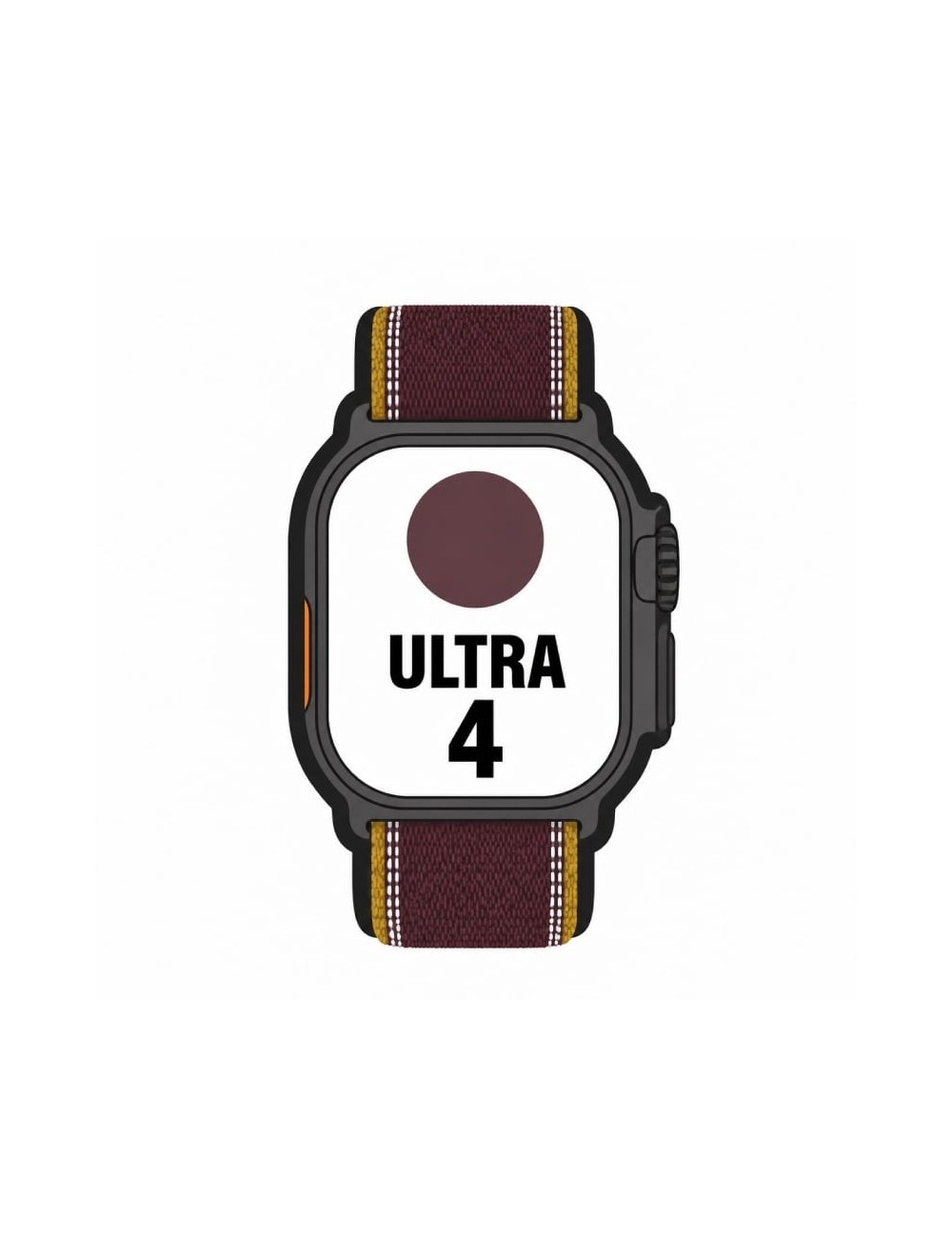 Apple Watch Ultra 4/ GPS/ 49mm/ Caja de Titanio Negro/ Correa Loop Trail Burdeos M/L