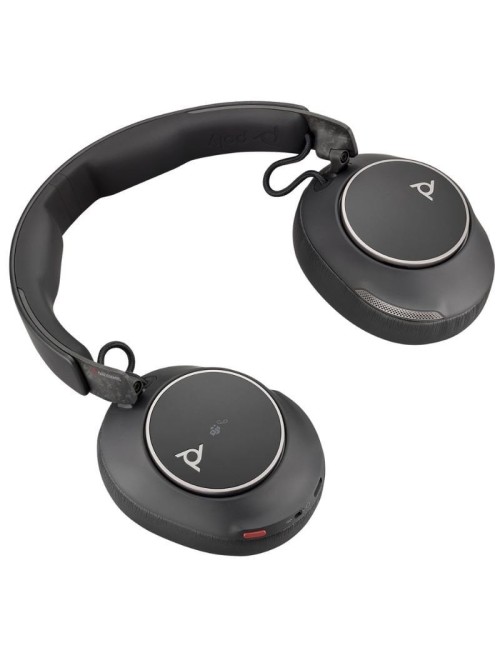 Auriculares Inalámbricos Poly Voyager Surround 80 UC USB Tipo-C + Adaptador USB-C/A/ con Micrófono/ Bluetooth/ Negros
