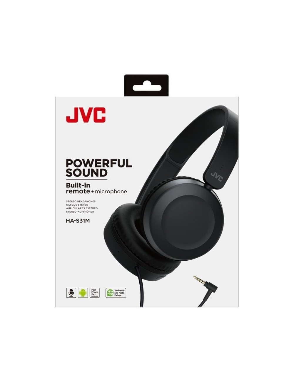 Auriculares JVC HA-S31M/ con Micrófono/ Jack 3.5/ Negros