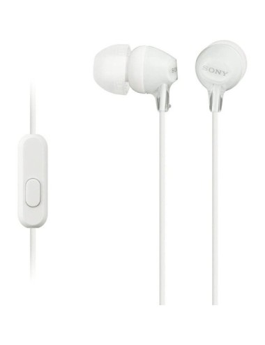 Auriculares Intrauditivos Sony MDR-EX15AP/ con Micrófono/ Jack 3.5/ Blancos