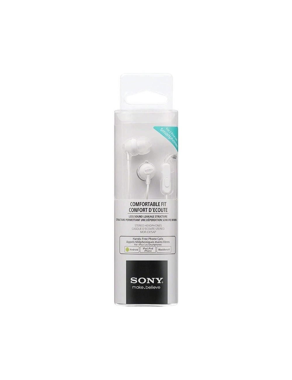 Auriculares Intrauditivos Sony MDR-EX15AP/ con Micrófono/ Jack 3.5/ Blancos