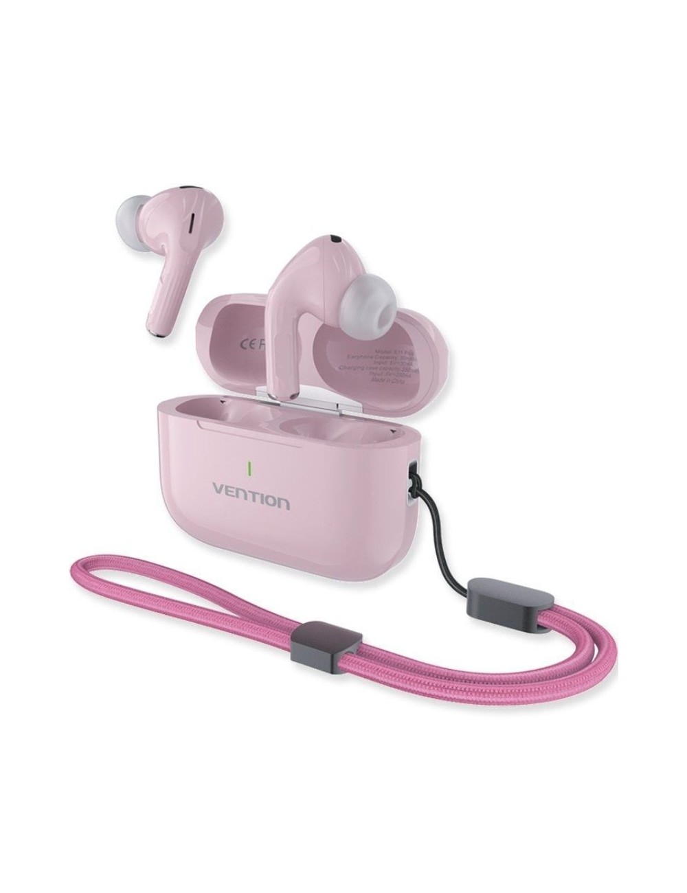 Auriculares Bluetooth Vention Echo Lite E11 Plus con estuche de carga/ Autonomía 6h/ Rosas