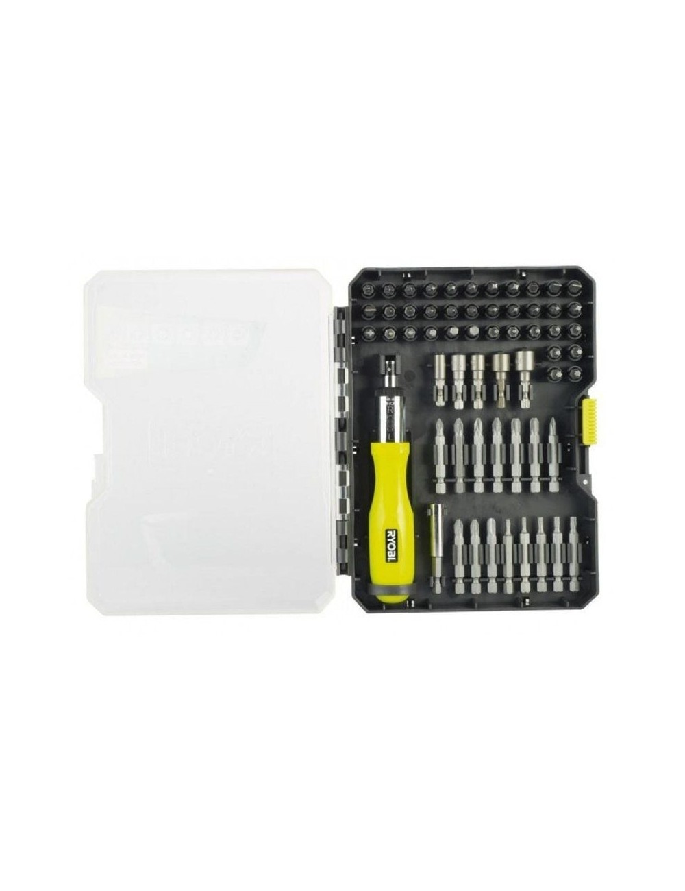 Estuche de 59 Puntas para Atornillar Ryobi RAK59SD / Incluye Destornillador