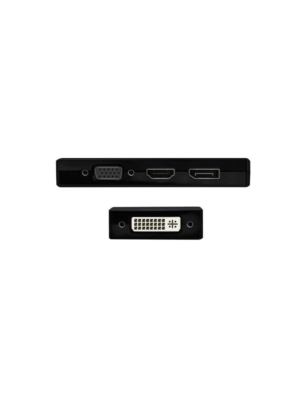 Conversor USB Tipo-C Aisens A109-0679/ HDMI Hembra - VGA Hembra - DVI Hembra - DisplayPort Hembra/ 15cm/ Negro