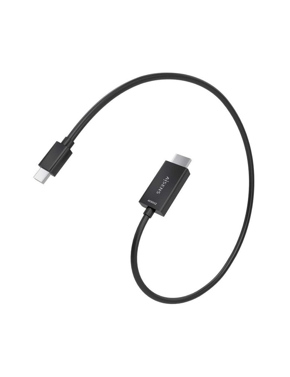 Cable Conversor Aisens A125-0885/ Mini DisplayPort Macho - HDMI 4K Macho/ 60cm/ Negro