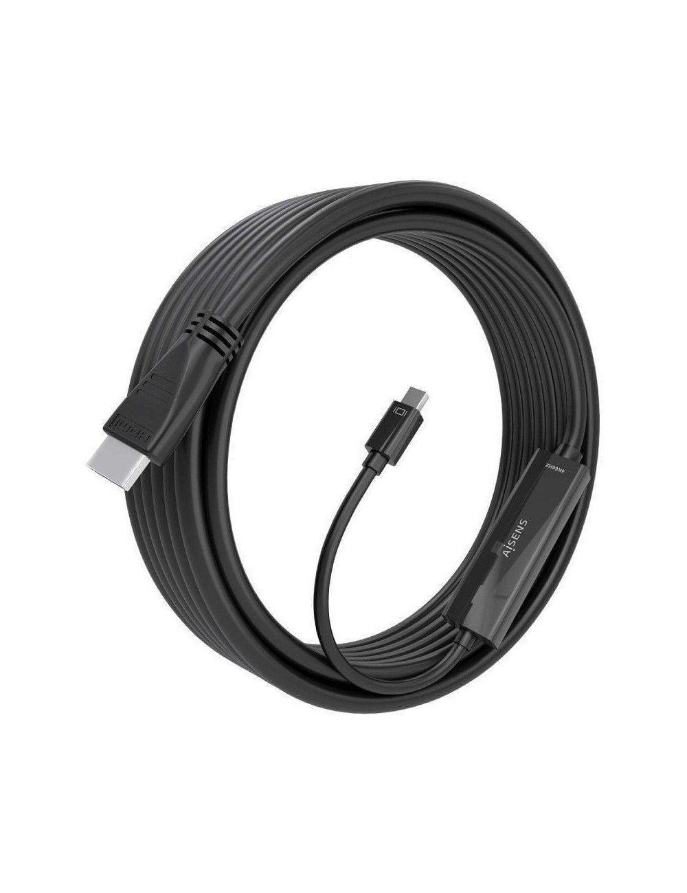 Cable Conversor Aisens A125-0890/ Mini DisplayPort Macho - HDMI 4K Macho/ 5m/ Negro